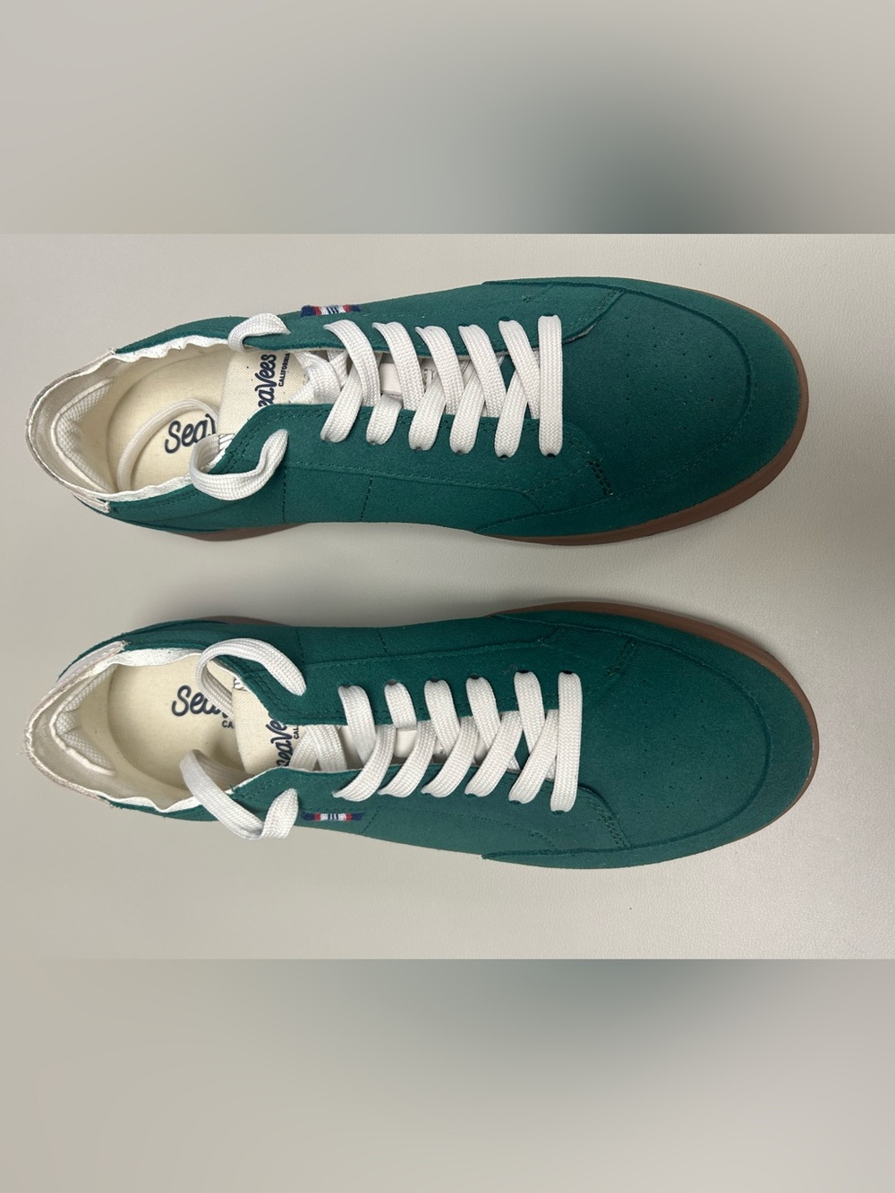 SeaVees Clipper Sneakers Hunter Green Suede Shoes Women’s 11 Coastal Chic - Picture 9 of 12
